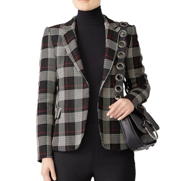 Jackets & Blazers - PINKO Plaid Paolo Blazer Size 38